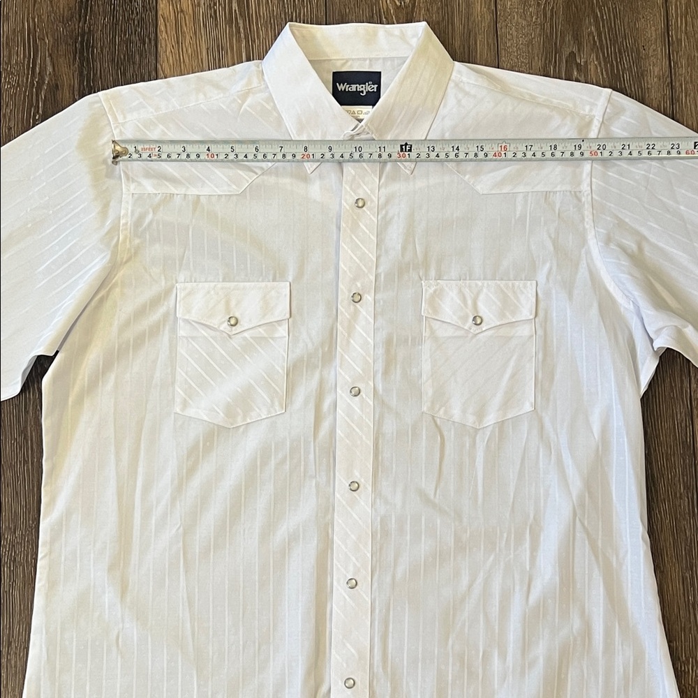 Vintage Wrangler Men's XL White Pearl Snap Button Down Western Shirt - Picture 10 of 13